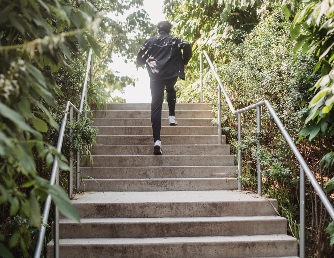 Man running outdoors