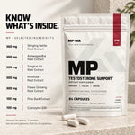 MP selected ingredients and amounts per three-capsule serving.