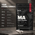 MA selected ingredients, with glycine split into bound and free-form amounts.