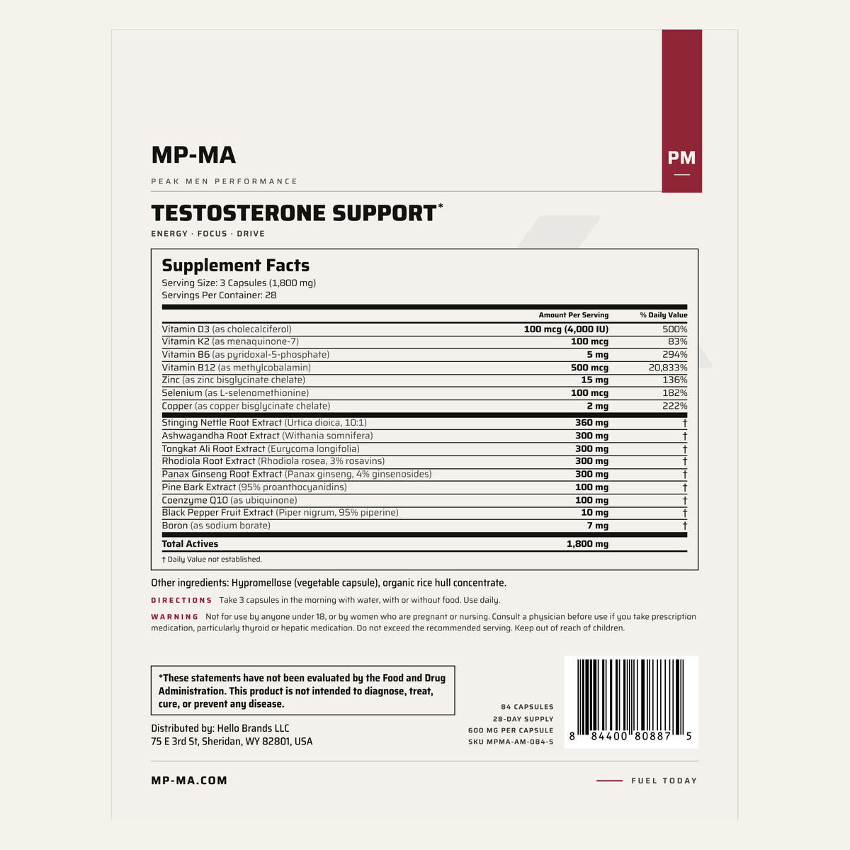 MP · Testosterone Support*